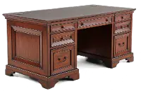 Richmond Burgundy Brown Executive Desk