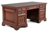 Richmond Burgundy Brown Executive Wood Desk