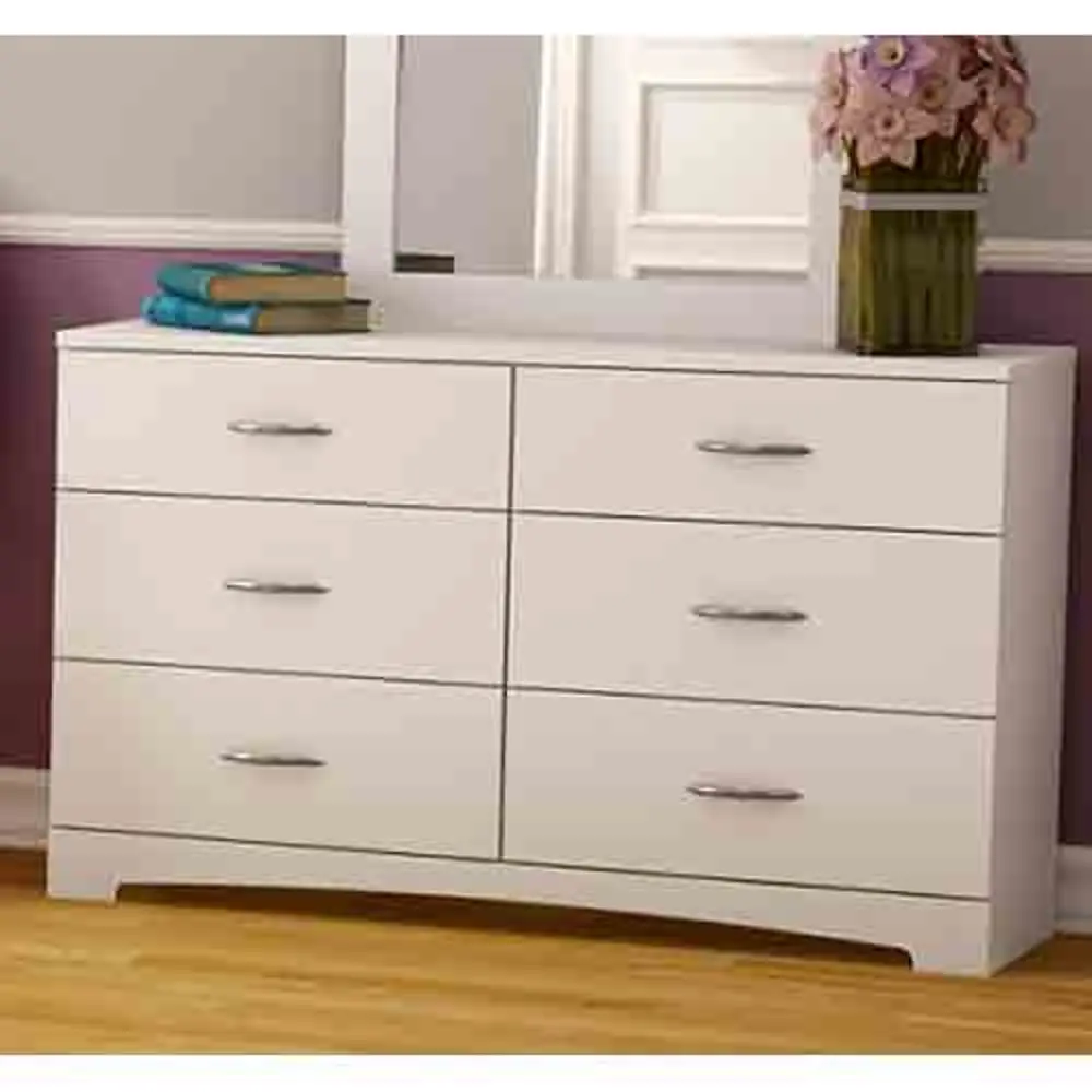 3160010 Step One White Double Dresser-1