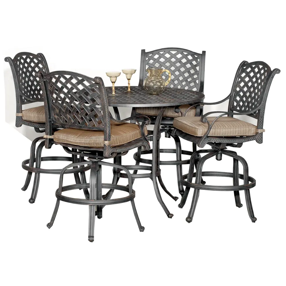 5 Piece Counter Height Outdoor Patio Set - Moab-1