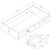 3260080 White Twin Mates Storage Bed - Sparkling -4