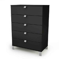3270035 Black 5-Drawer Chest - Spark
