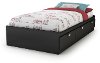 3270080 Black Twin Storage Platform Bed - Spark