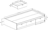 3270080 Black Twin Storage Platform Bed - Spark-4