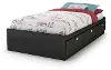 3270080 Spark Contemporary Black Twin Storage Bed - South Shore