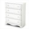 3580034 White 4-Drawer Chest - Savannah