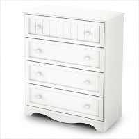 3580034 White 4-Drawer Chest - Savannah