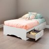 3650212 White Twin Mates Bed with Drawers - Tiara