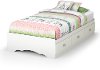 3650212 White Twin Mates Bed with Drawers - Tiara -2