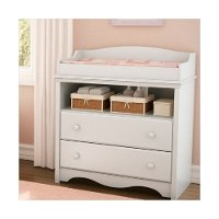 3680331 White Changing Table with Drawers - Angel