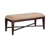 Crossbar Bench With Light Brown Upholstered Cushion