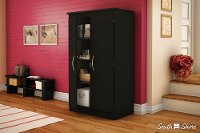 7270970 Pure Black Storage Cabinet - Morgan