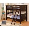 Classic Walnut Twin-over-Twin Bunk Bed - Spring Creek