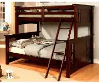 Spring Creek Walnut Twin-over-Full Bunk Bed
