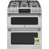 CGS990SETSS GE Cafe Series 30 Inch 6.7 cu. ft. Double Oven Gas Range - Stainless Steel-6