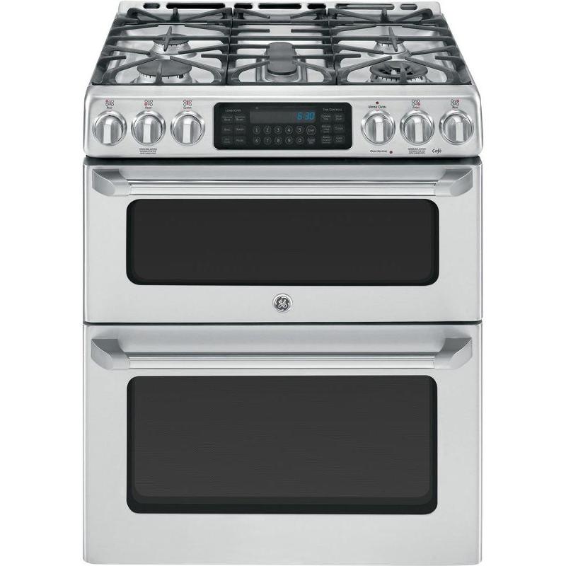 GE Cafe Series Stainless Steel Double Oven Gas Range Ge Stainless Steel Gas Range