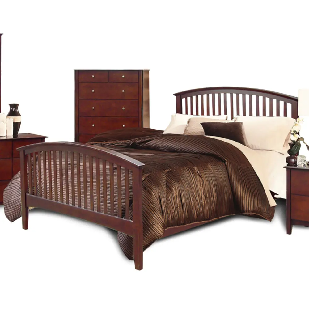 Lawson Merlot Queen Bed-1
