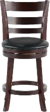 Harper Dark Cherry Swivel Counter Height Stool