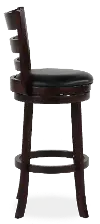 Harper Dark Cherry Swivel Bar Stool