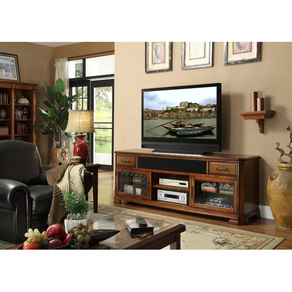 76 Inch Toffee Brown TV Stand - Tuscana-1