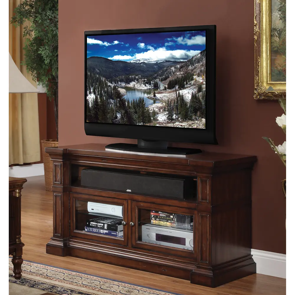 52 Inch Umber Brown TV Stand - Berkshire-1
