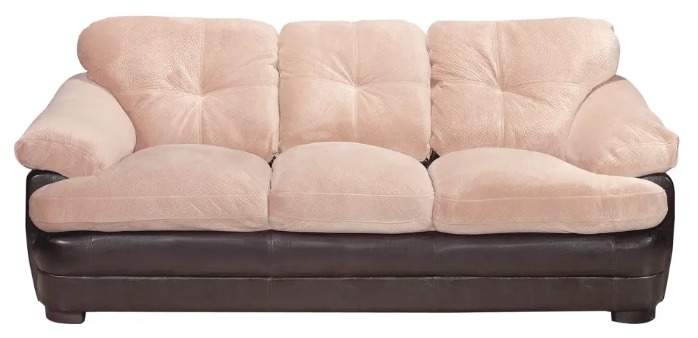 90 Inch Two-Tone Upholstered Sofa-1