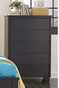 Contemporary Black Chest of Drawers - Diego