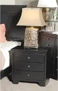 Diego Black Nightstand