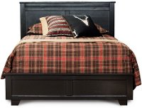 Black Casual Contemporary King Size Bed - Diego