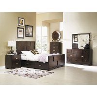 Pecan Brown 7 Piece Cal-King Bedroom Set - Key West