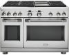 ZGP486NDRSS GE Monogram 48 Inch All Gas Professional Range with 6 Burners and Griddle (Natural Gas)