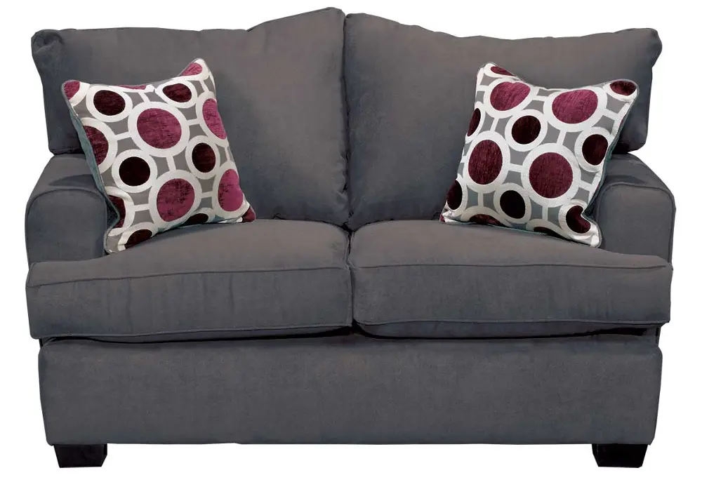 Casual Contemporary Sterling Gray Loveseat - City-1