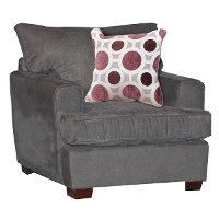 Casual Contemporary Sterling Gray Chair - City