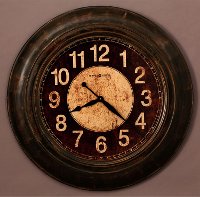 Bozeman Worn Brown Wall Clock
