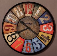 County Line Multi-Colored Wall Clock