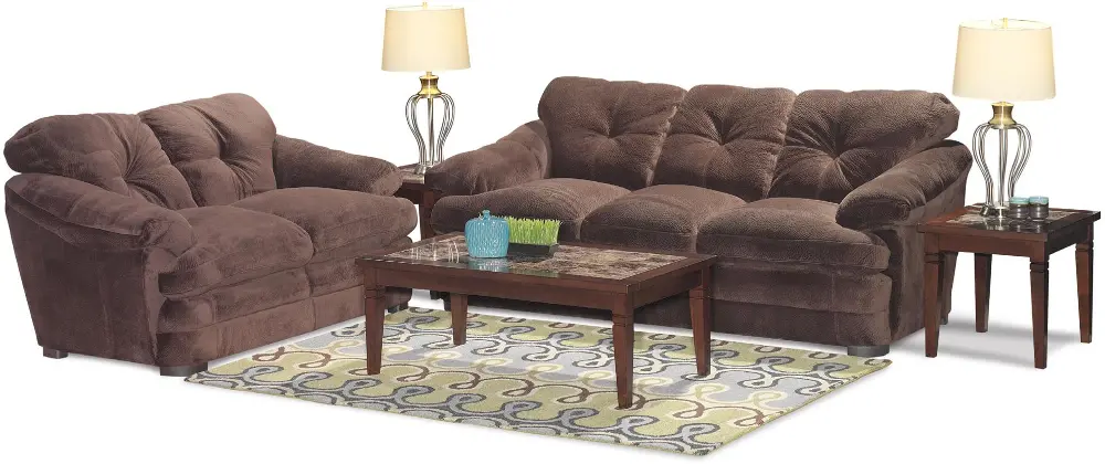 7 Piece Brown Upholstered Room Group-1