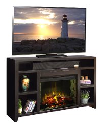 62 Inch Mocha Brown Media Fireplace - Urban Loft