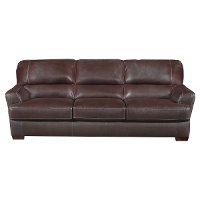 B746-06415WCSPSO Natuzzi Editions 93 Inch Dark Brown Leather Sofa