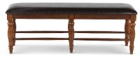 Mango and Brown Traditional Dining Bench - Kingston