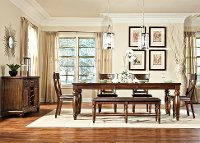 Mango and Brown Traditional Dining Bench - Kingston-2