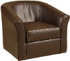 Chocolate Brown Modern Swivel Accent Chair - San Marino