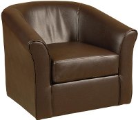 Chocolate Brown Modern Swivel Accent Chair - San Marino