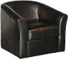 89SANMARINOEBONY Ebony Black Modern Swivel Accent Chair - San Marino-2
