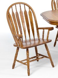 Oak Dining Room Arm Chair - Classic Chestnut-2