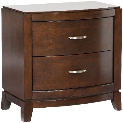 Classic Contemporary Brown Nightstand - Avalon