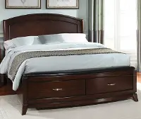 Contemporary Brown King Storage Bed - Avalon
