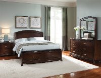 Contemporary Brown 4 Piece Queen Bedroom Set - Avalon