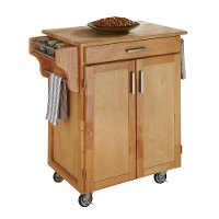 Cuisine Cart Natural Finish with Natural Wood Top - Create-a-Cart-2