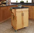 9001-0014 Natural Kitchen Cart with Black Granite Top - Create-a-Cart
