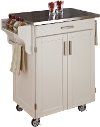 Cuisine Cart White Finish Stainless Top - Create-a-Cart-2